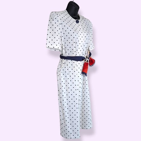 🍁Vintage Braemar Petites Polka Dot Dress - Picture 3 of 8